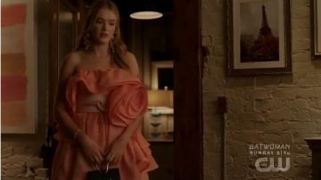 Rose Ruf­fled Dress worn by Kirby Anders (Maddison Brown) in Dynasty Season 3 Episode 13