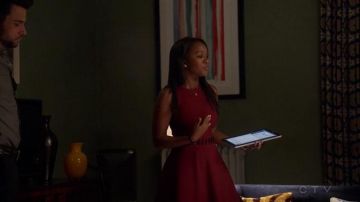 Robe rouge en jersey de Michaela dans How to get with murder