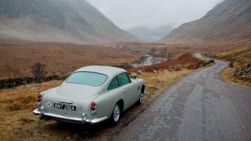 The Aston Martin DB5 of James Bond (Daniel Craig) in Skyfall
