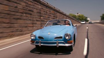 The convertible VW Blue in the Get Smart driving by Steve Carell