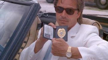 The watch Ebel 1911 BTR James Crockett (Don Johnson) in Two cops in Miami