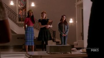 Skirt blue ecossaie of Keke in Scream Queens