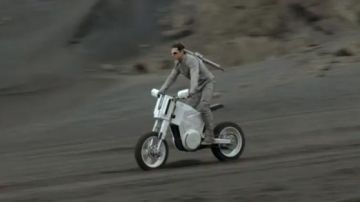 The futuristic motorcycle (based on Honda CRF 450) of Captain Jack Harper (Tom Cruise) in the movie Oblivion