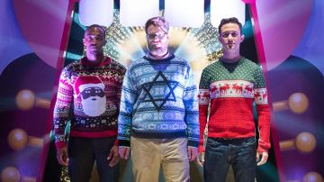 Le pull de Noël "Hanoucca" de Seth Rogen dans The Night Before