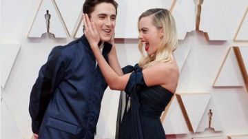 Blue jacket worn by Timothée Chalamet as seen in The Academy Awards February 9, 2020