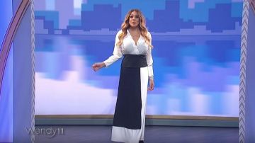 Gabrielle union White Wrap Blouse worn by Wendy Williams on The Wendy Williams Show February 6, 2020