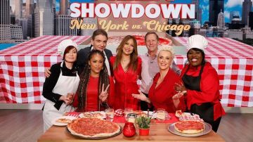 Rta Yves Leather Dress in Lip­stick worn by Eve on The Talk February 7, 2020