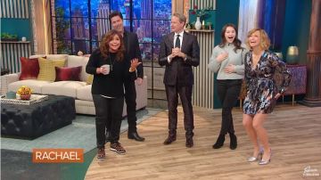 Stella Mccartney Leop­ard-Print Sneak­er Mules worn by Rachael Ray on Rachael Ray February 10, 2020