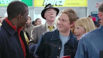 The light blue t-shirt worn by John (Martin Freeman) in Love Actually