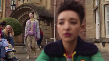Printed jumpsuit worn by Lily Iglehart (Tanya Reynolds) as seen in Sex Education (season 2 episode 4)