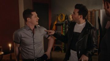 Acne Studios Nate Clean Leather Jacket worn by David Rose (Daniel Levy) in Schitt's Creek (S06E06)