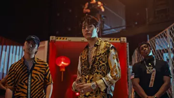 Long Sleeve Silk Shirts worn by Jackson Wang in the music video Jackson Wang ft. Gucci Mane - Different Game (Official Video)