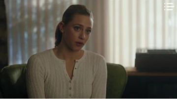 White Cardi­gans worn by Betty Cooper (Lili Reinhart) in Riverdale Season 4 Episode 12