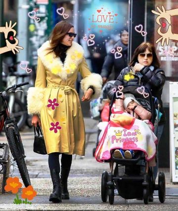 Chrome Hearts Slouch Bag worn by Irina Shayk West Village February 10, 2020