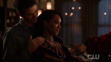 Vel­vet Dress worn by Iris West (Candice Patton) in The Flash Season 6 Episode 11