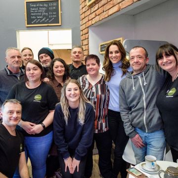 Pure Collection Cash­mere Roll Neck Sweate worn by Catherine, Duchess of Cambridge The Ark Open Farm February 12, 2020