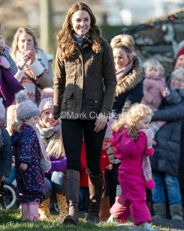 Penelope Long Tas­sel Boot in Conker worn by Catherine, Duchess of Cambridge The Ark Open Farm February 12, 2020