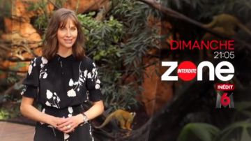 The black dress printed flower Ba&sh of Ophélie Meunier in prohibited Area