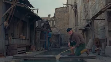 Mustard yellow socks worn by Herbsaint Sazerac (Owen Wilson) in The French Dispatch of the Liberty, Kansas Evening Sun