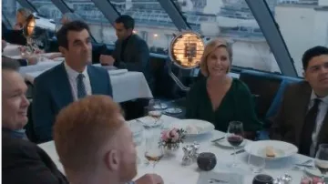 Green Satin Dress worn by Claire Dunphy (Julie Bowen) in Modern Family Season 11 Episode 13
