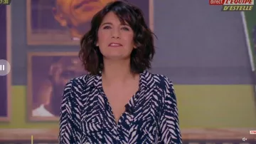 Camisa estampada de Estelle Denis, corte ajustado en L'Équipe d'Estelle LE 13.01.2020