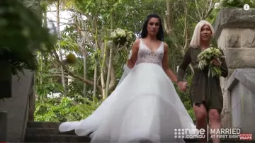 White Lace Wedding Gown worn by (Vanessa Romito) in Married at First Sight Season 7