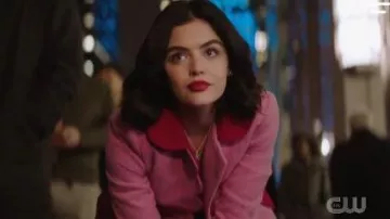 Pink Long Trench Coat worn by Katy Keene (Lucy Hale) in Katy Keene Season 1 Episode 2