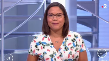 La robe imprimée de Karine Baste-Régis dans Télématin du 12 02 2020