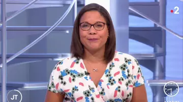 The printed dress by Karine Baste-Regulated in Télématin 12 02 2020