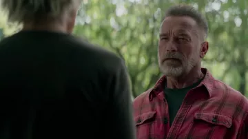 Red plaid shirt worn by T-800 / Carl (Arnold Schwarzenegger) as seen in Terminator: Dark Fate