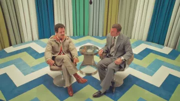 Brown vintage boots worn by Roebuck Wright (Jeffrey Wright) as seen in The French Dispatch of the Liberty, Kansas Evening Sun