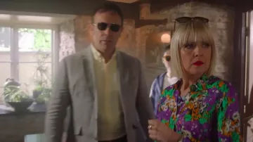 Purple Print Blouse of Agatha Raisin (Ashley Jensen) in Agatha Raisin (S03E01)