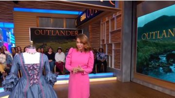 Shoshanna Pink Up­ton Dress worn by Ginger Zee on Good Morning America February 14, 2020