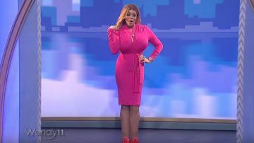 Pink Tie Waist Dress worn by Wendy Williams on The Wendy Williams Show February 14, 2020