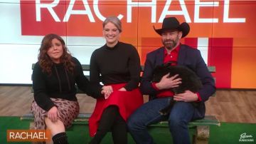Anine bing Bar silk skirt worn by Rachael Ray on The Rachael Ray Show February 17, 2020