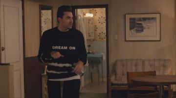 Mauna Kea Black "Dream On" Sweatshirt worn by David Rose (Daniel Levy) in Schitt's Creek (S06E07)