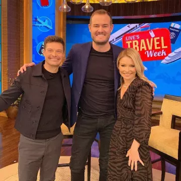 Ba&sh Selena Dress worn by Kelly Ripa Live with Kelly and Ryan February 18, 2020
