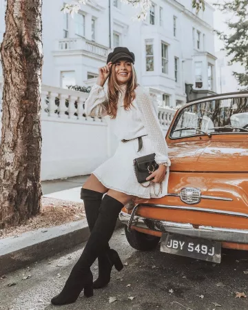 Botas altas de Erica Aulds en la cuenta de Instagram @ericaaulds