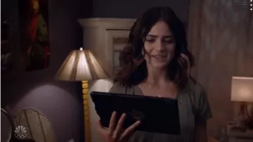 Grey V Neck Tee worn by Olive Stone (Luna Blaise) in Manifest Season 2 Episode 7