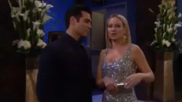 Vestido de lentejuelas Parker usado por Sharon Collins (Sharon Case) como se ve en The Young and the Restless 18 de febrero de 2020