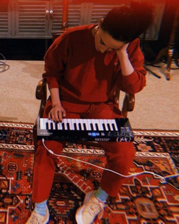 Jennifer Fisher Mini Samira Hoops Earrings worn by Kacey Musgraves Instagram Stories February 18, 2020