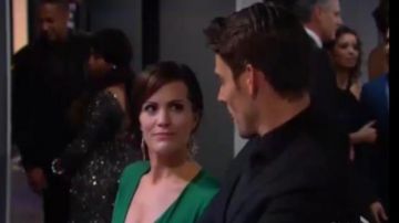 Alice + olivia Kyra Wrap-ef­fect Ruched Stretch-jer­sey Maxi Dress worn by Chelsea Newman (Melissa Claire Egan) as seen on The Young and the Restless February 19, 2020