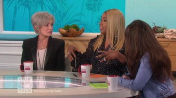 Sacai Polka Dot Jumpsuit usado por NeNe Leakes en The Talk 19 de febrero de 2020