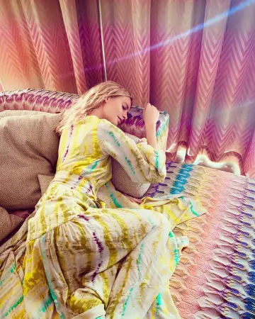 Silvia Tcherassi Annmarie Dress worn by Poppy Delevingne on her Instagram account @poppydelevingne