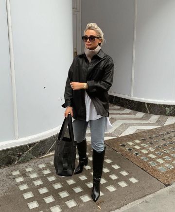 Botas negras del oeste de Olivia Rose en la cuenta de Instagram @oliviarosesmithx