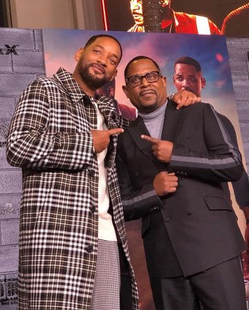 Black White Plaid Overcoat worn by Will Smith on the Instagram account @willsmith