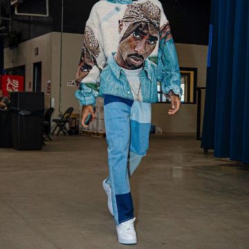 Le jean à empiècements Levi's porté par Shai Gilgeous-Alexander  sur le compte Instagram de @leaguefits