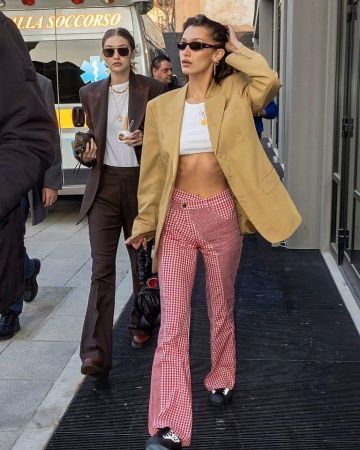 Converse Nast Jack Purcell Chukka Mid Top Sneakers usadas por Bella Hadid Milán febrero 22, 2020