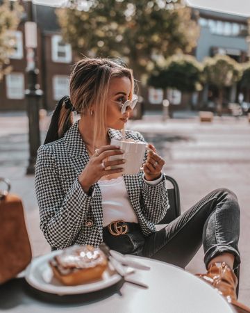 River Island Vérifier Blazer de Jess sur l'Instagram account @coppergarden