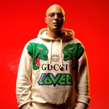 Gucci Hoodie Loved porté par Alkpote sur le compte Instagram de @alkpoteofficiel